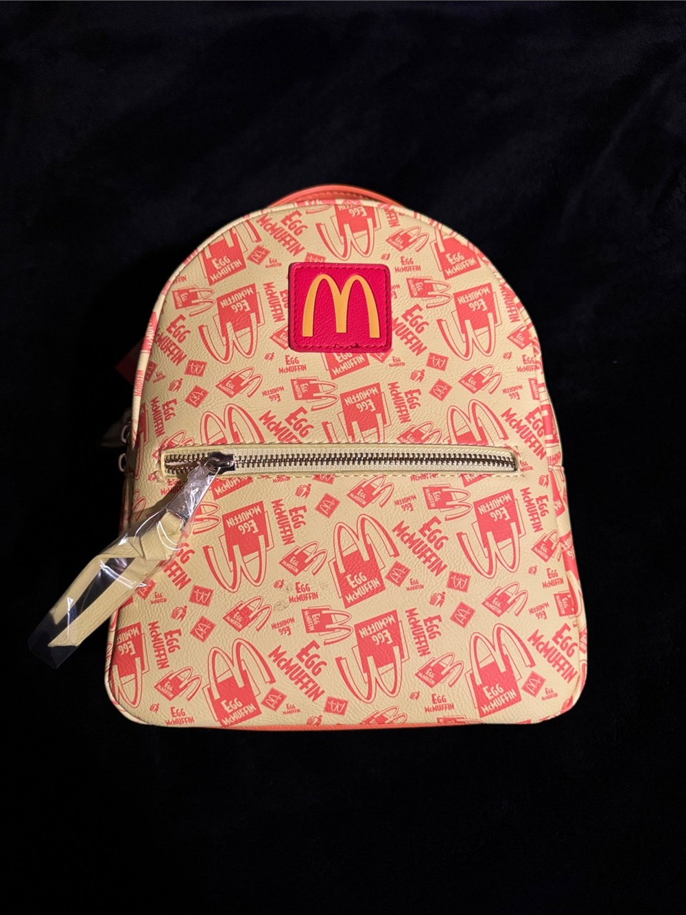 McDonald's Beige & Red Patterned Kids Mini Backpack